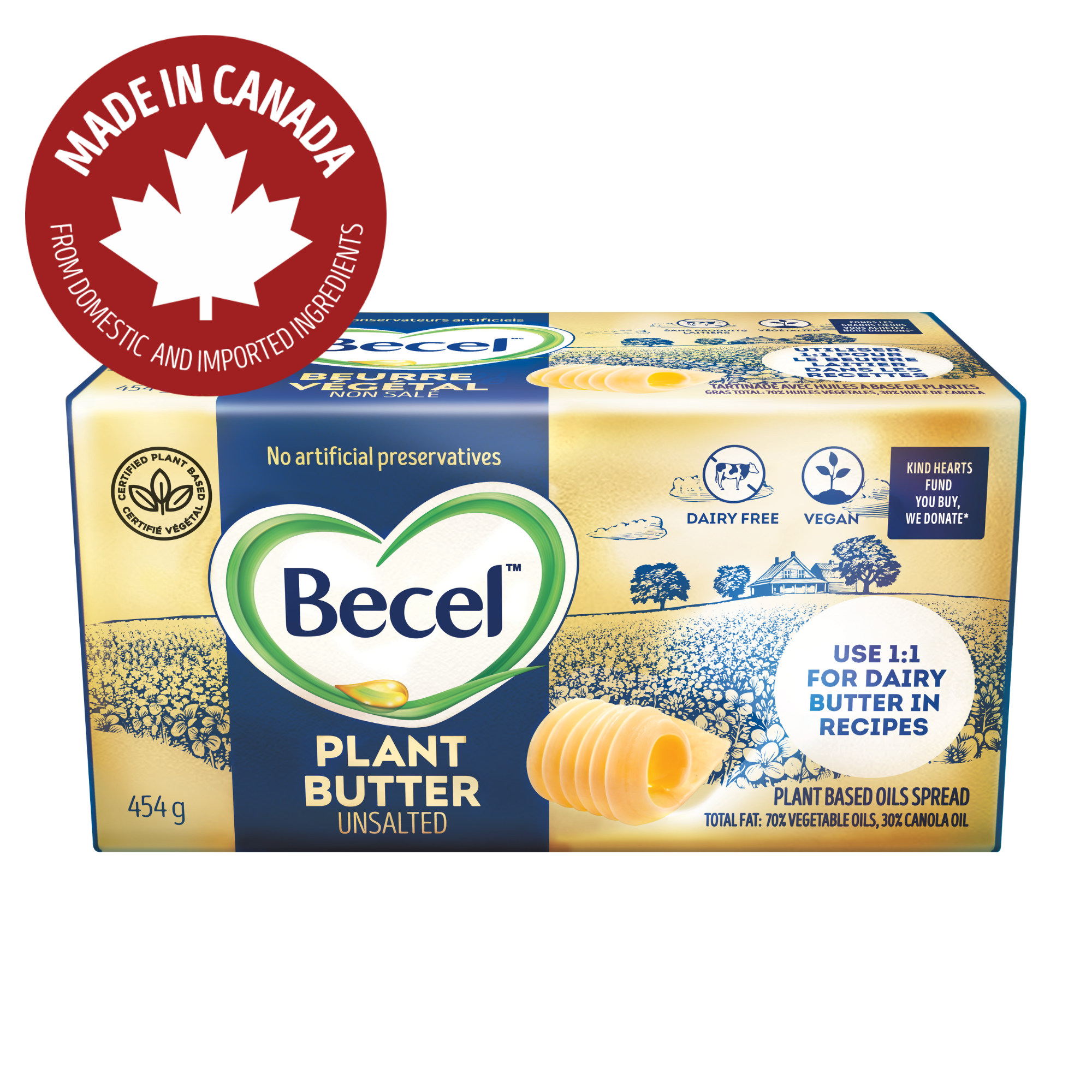 Dairy Free Becel Plant Butter - Unsalted | Becel