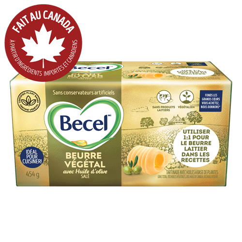 Product Page, BEURRE VÉGÉTAL SANS PRODUITS LAITIERS BECEL – AVEC HUILE D’OLIVE, SALÉ