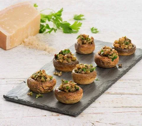 recipe image Stuffed Mushrooms with Pear & Parmesan