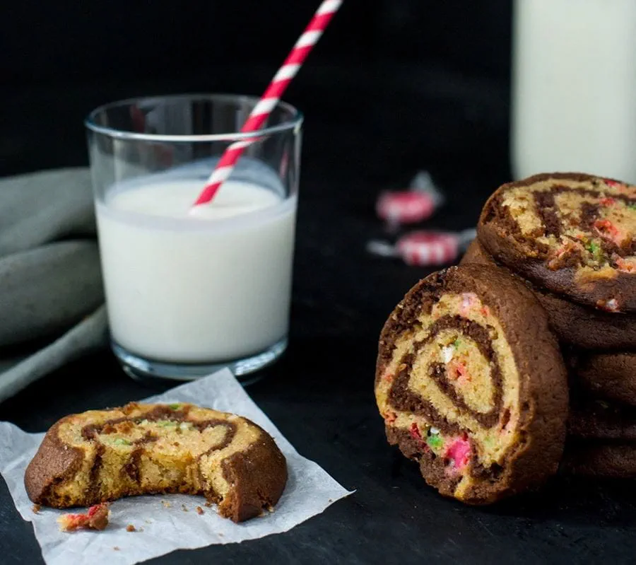 recipe image Chocolate Peppermint Spiral Cookies