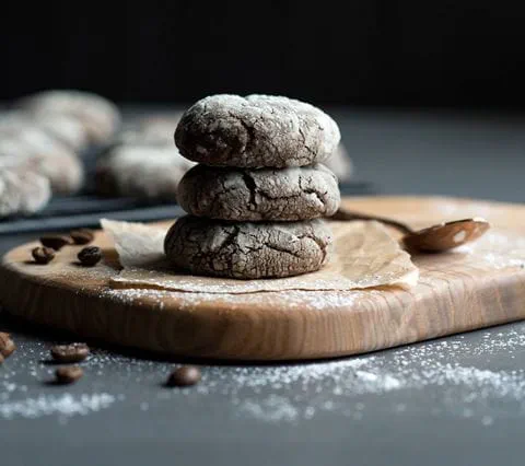 recipe image Mocha Crinkle Cookies