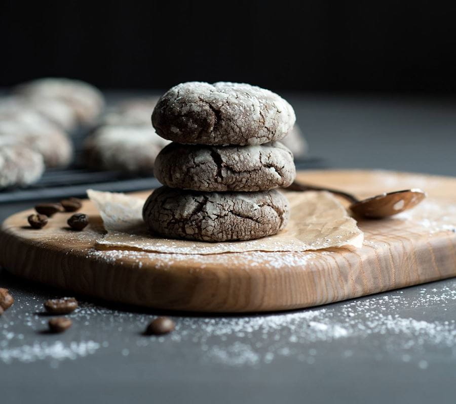 recipe image Mocha Crinkle Cookies