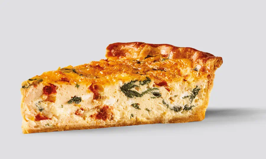 recipe image Sun-dried Tomato, Spinach, and Feta Quiche