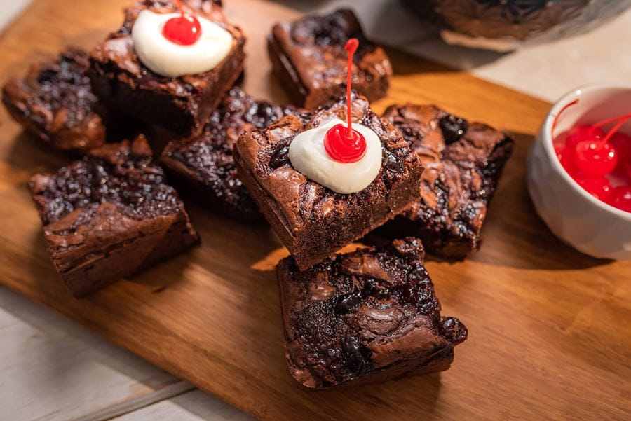 recipe image Dairy Free Black Forest Brownies