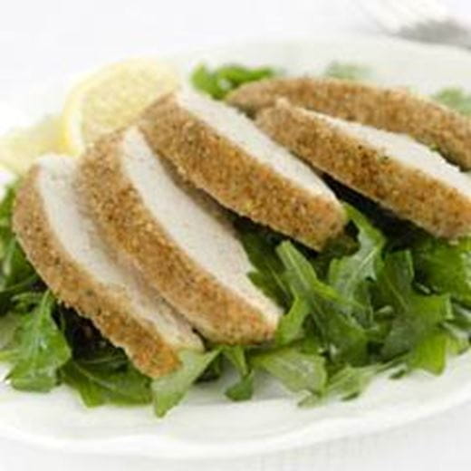 recipe image Poulet à la milanaise en croûte de citron et d'ail