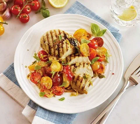 recipe image Poulet balsamique avec tomates cerises