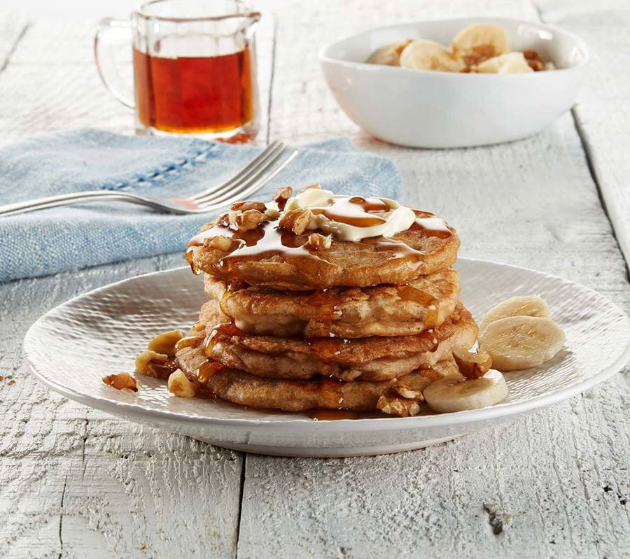 recipe image Crêpes végétaliennes à l’avoine et aux noix de Grenoble