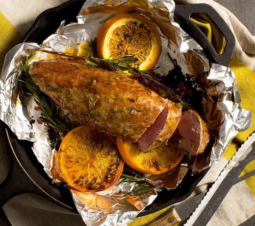 recipe image Pork Tenderloin with Orange Rosemary Glaze