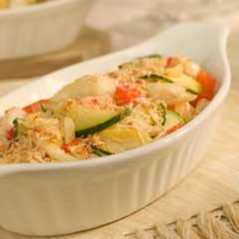 recipe image Vegetable Crab Cake Casserole Au Gratin
