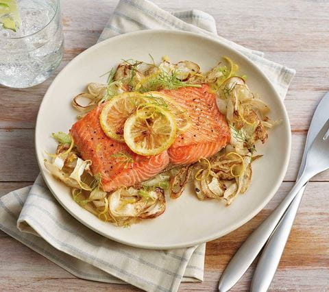 recipe image Oven-Roasted Salmon and Fennel