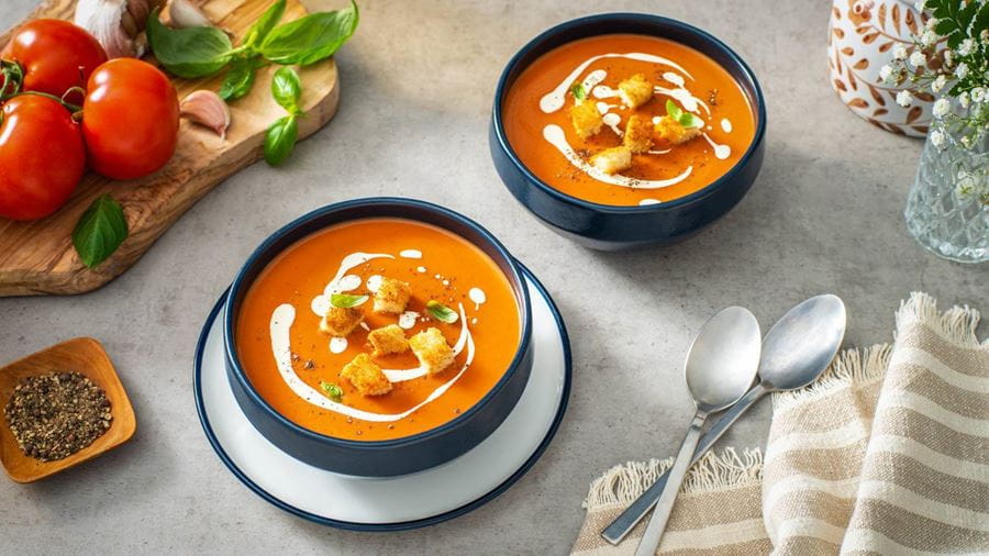 recipe image Creamy Tomato Soup with croutons