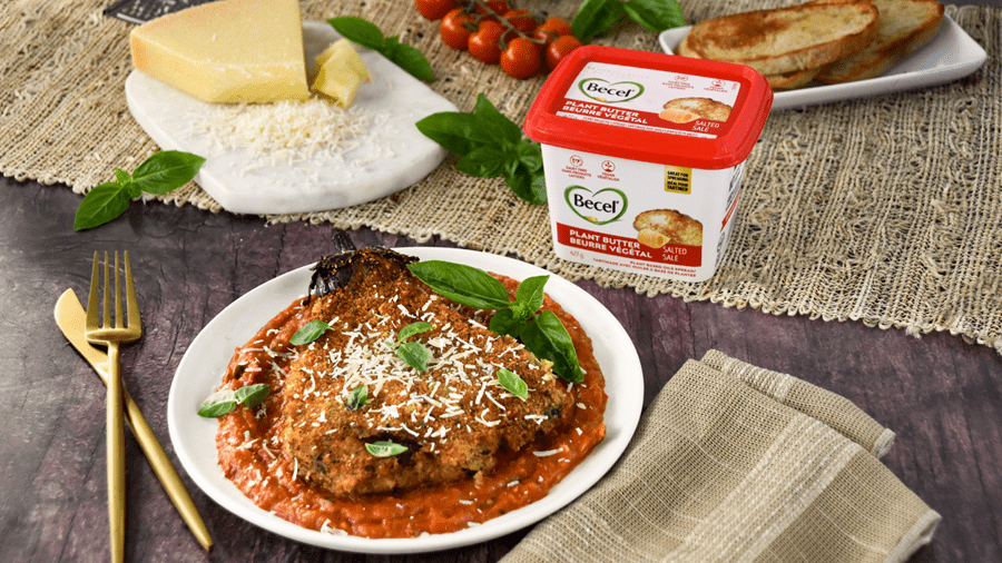 recipe image Escalope d’aubergine avec sauce aux tomates rôties