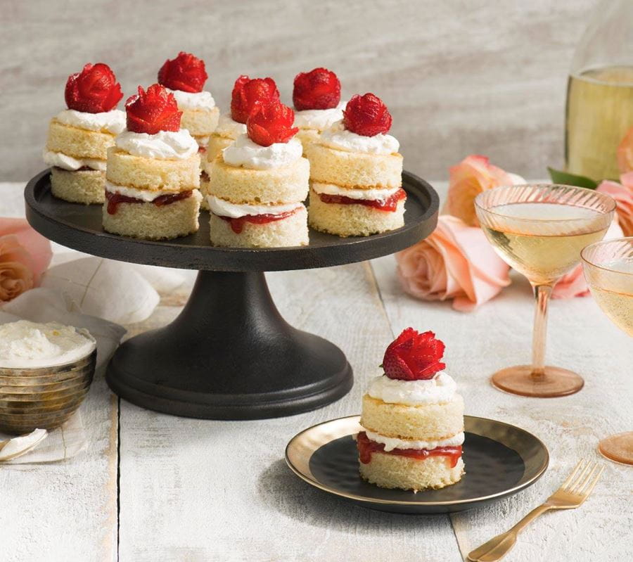 recipe image Mini Rose Strawberry Shortcakes