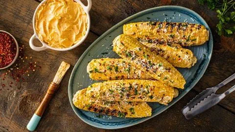 recipe image Sweet and Spicy Grilled Corn
