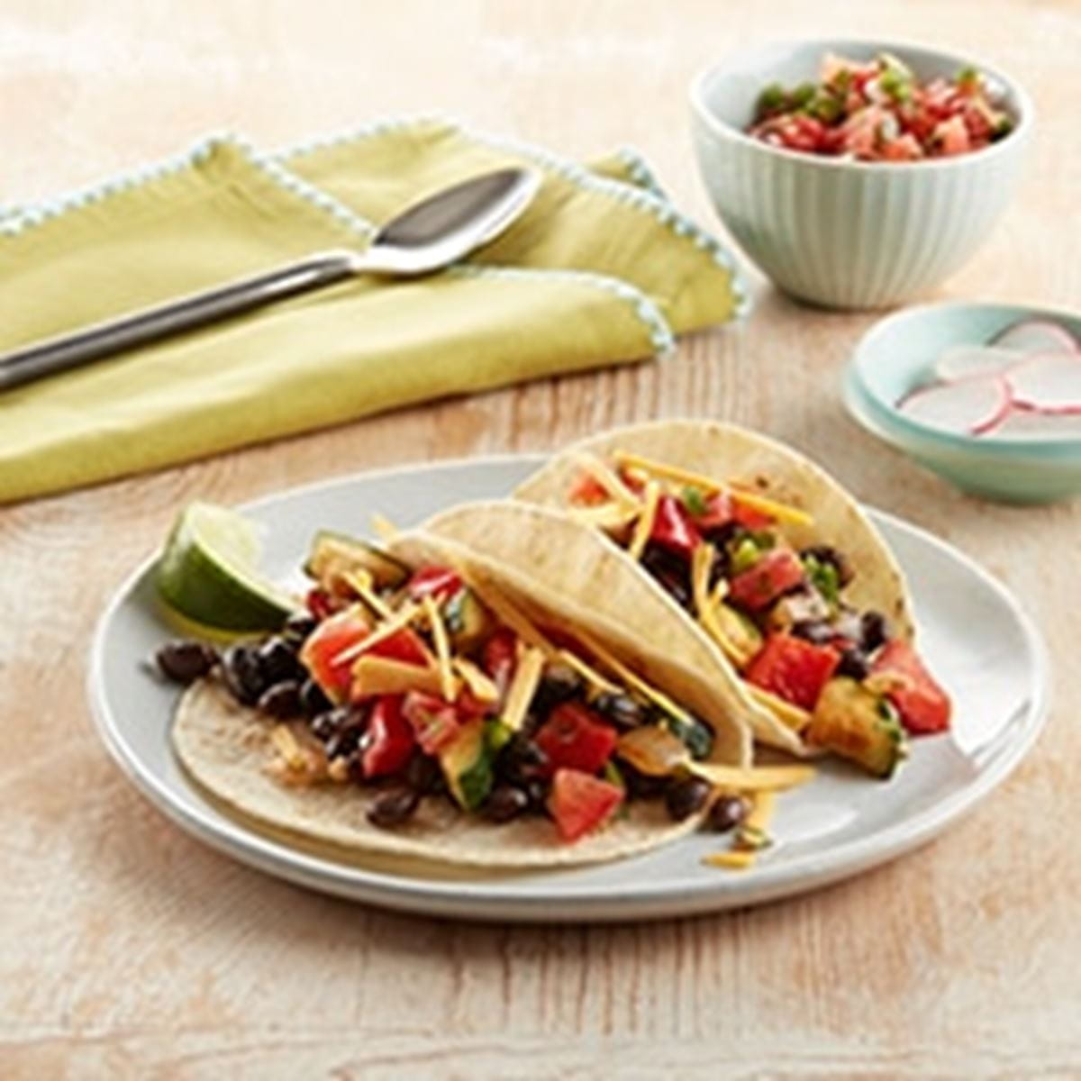 recipe image Tacos aux haricots noirs végétaliens