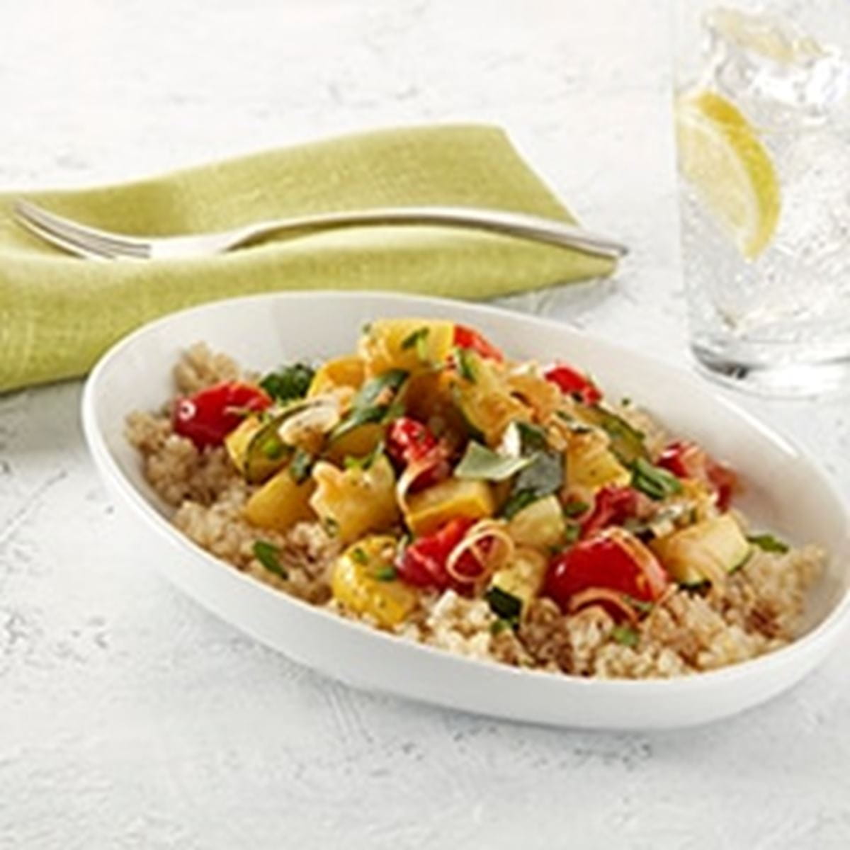 recipe image Ratatouille végétalienne au quinoa