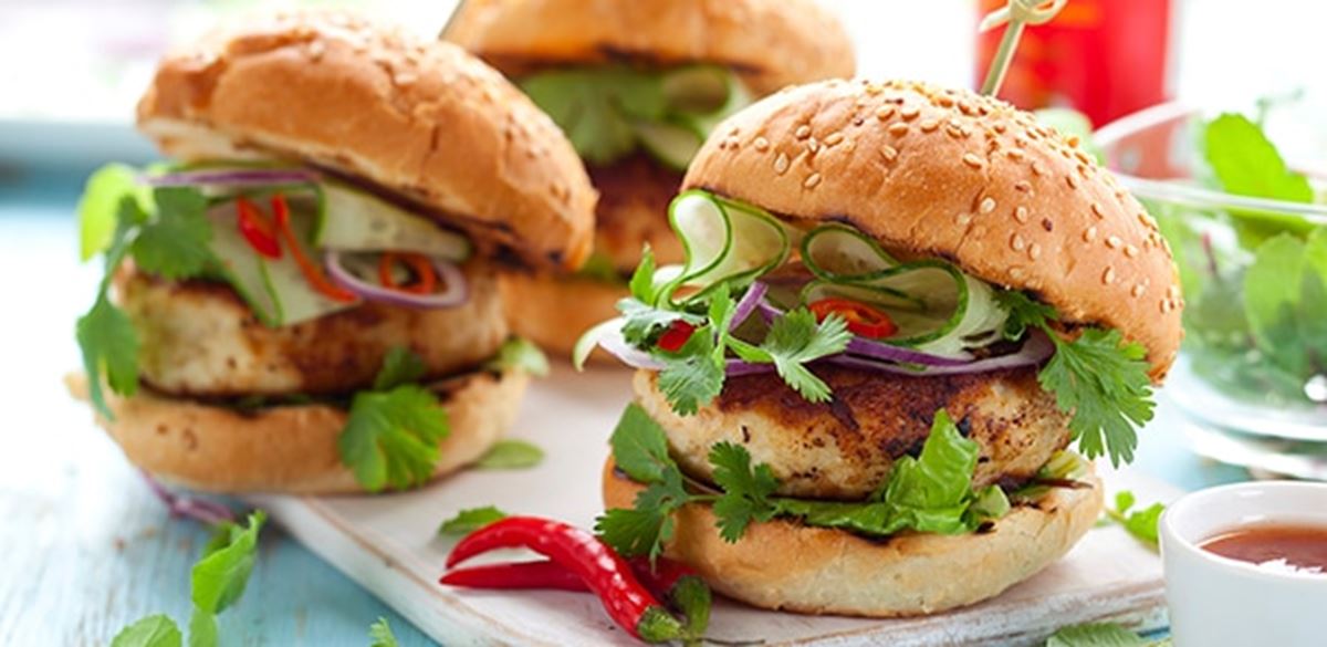 recipe image Grilled Thai Turkey Burgers