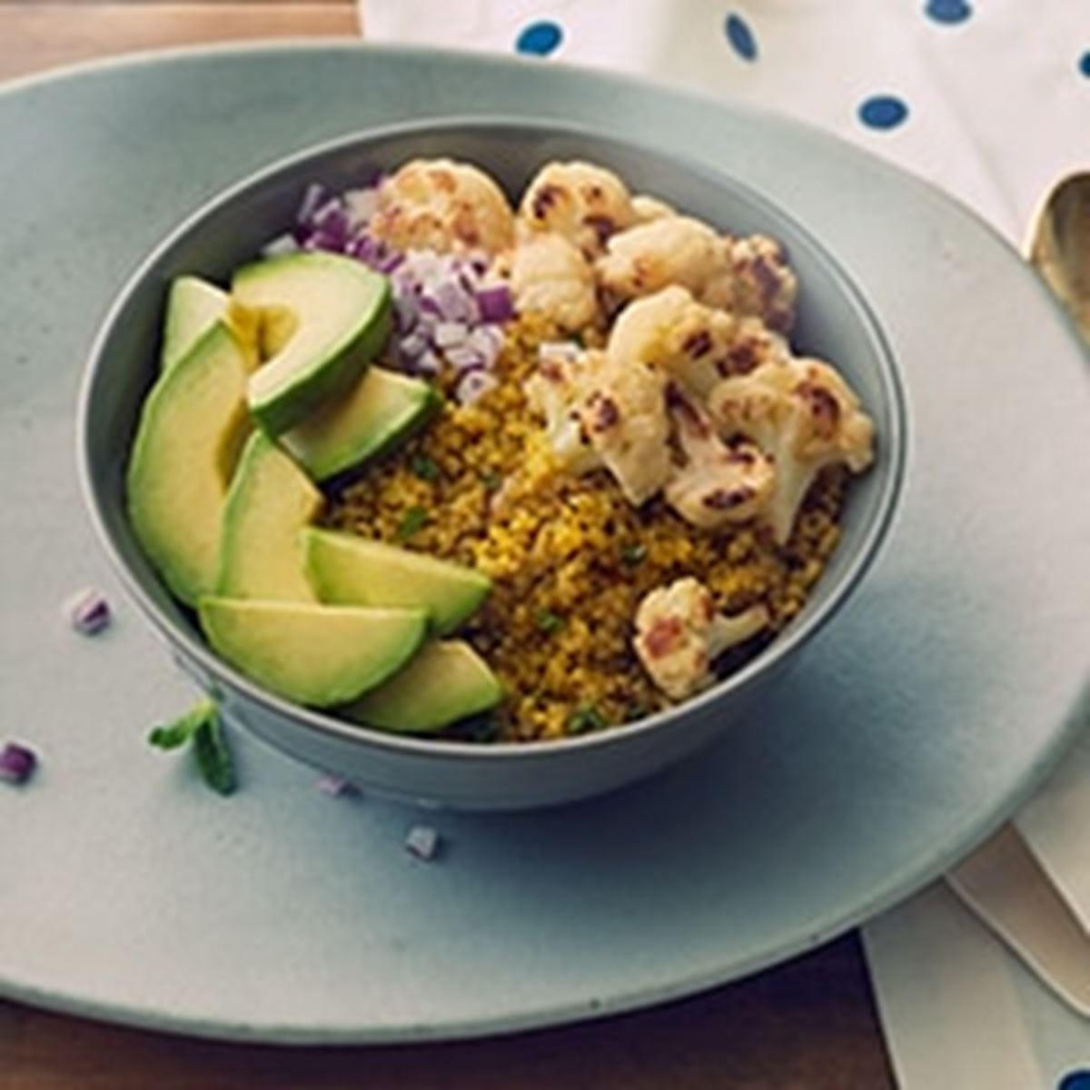 recipe image Quinoa Bowls with Golden Turmeric Cauliflower
