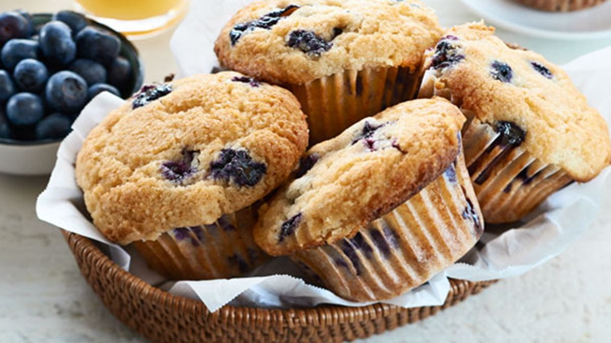 Gluten Free Blueberry Buttermilk Muffins