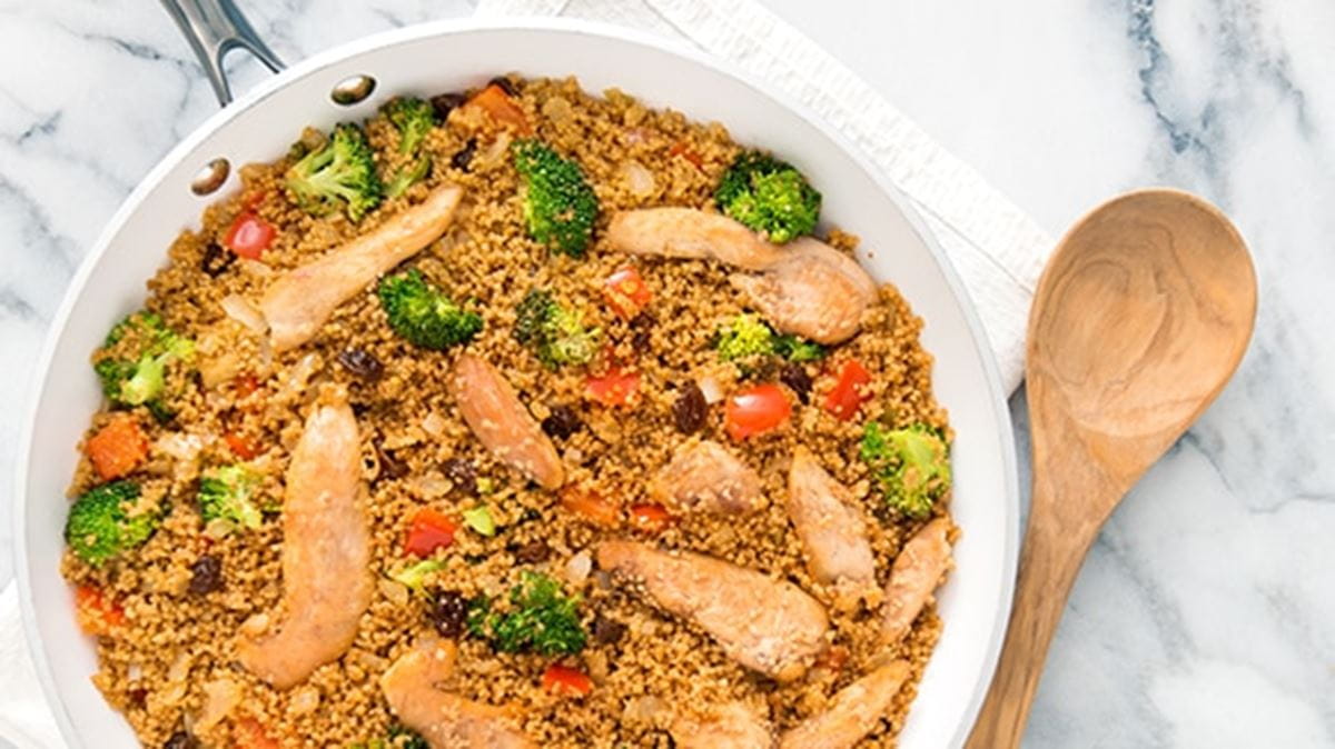 recipe image Couscous with Curried Chicken and Vegetables