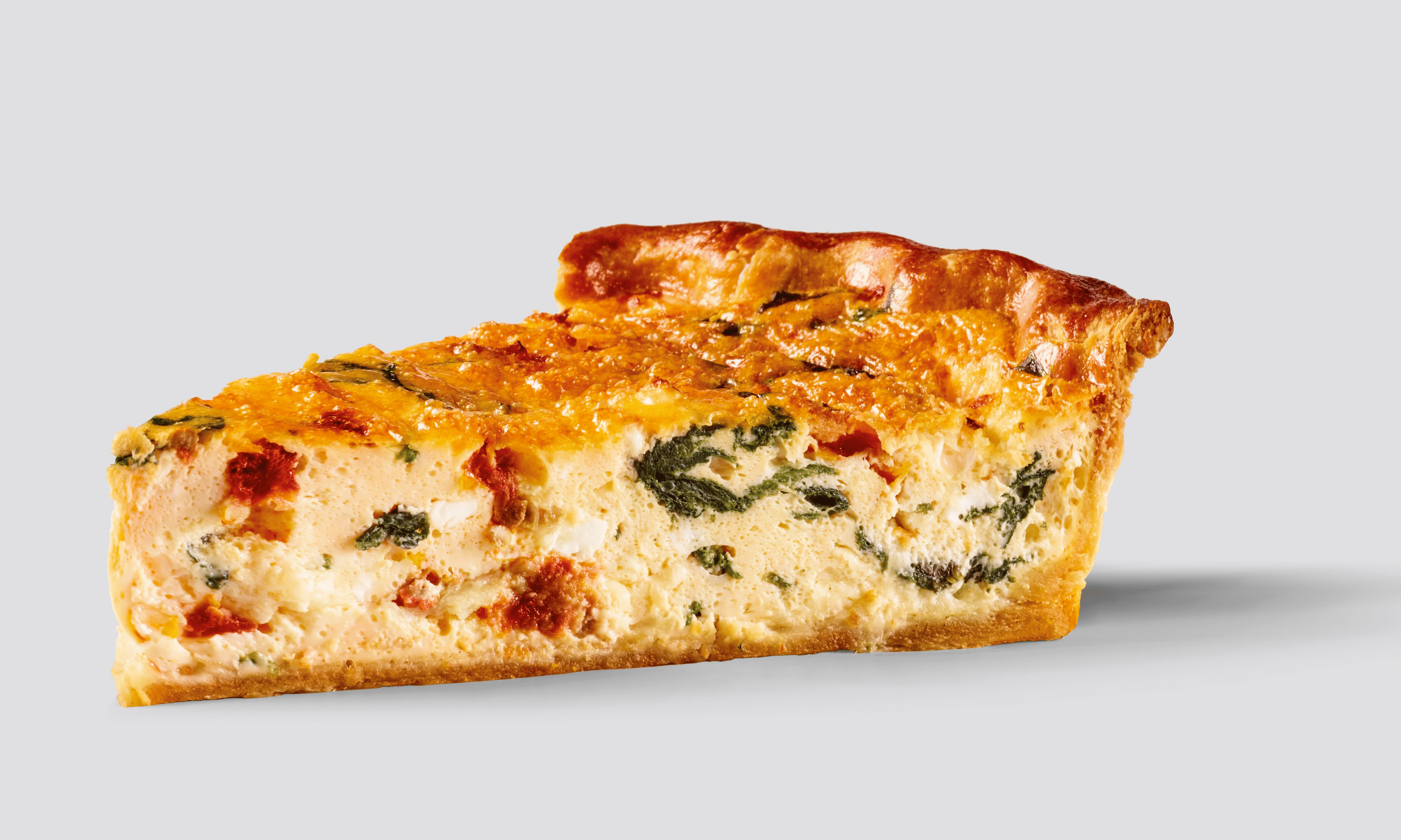 Sun-dried Tomato, Spinach, and Feta Quiche| Becel