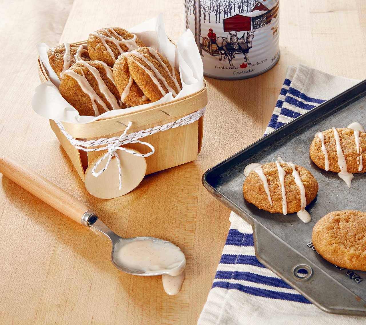 Vegan Maple Glazed Pumpkin Cookies| Becel