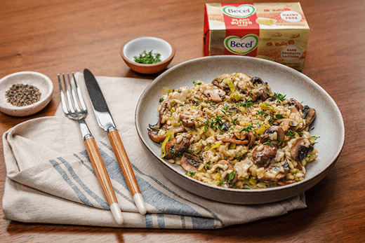 recipe image Vegan Miso Butter Mushroom Risotto