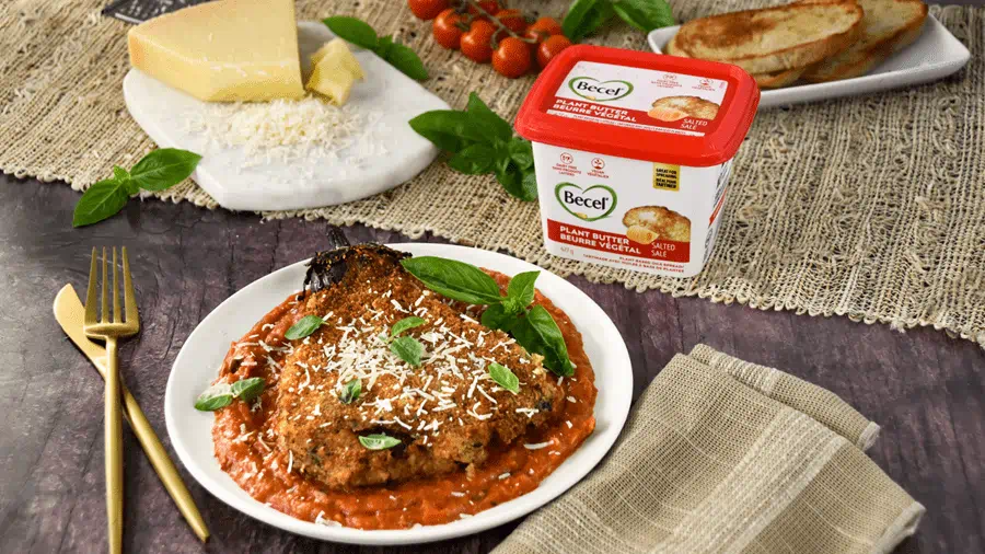 recipe image Eggplant Schnitzel with Roasted Tomato Sauce
