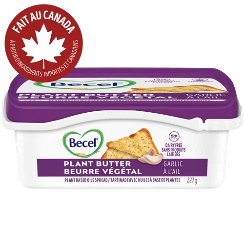 Product Page, BEURRE VÉGÉTAL SANS PRODUITS LAITIERS BECEL – À L'AIL 227 G