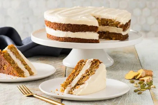 recipe image Gâteau aux carottes, à la cardamome et au gingembre