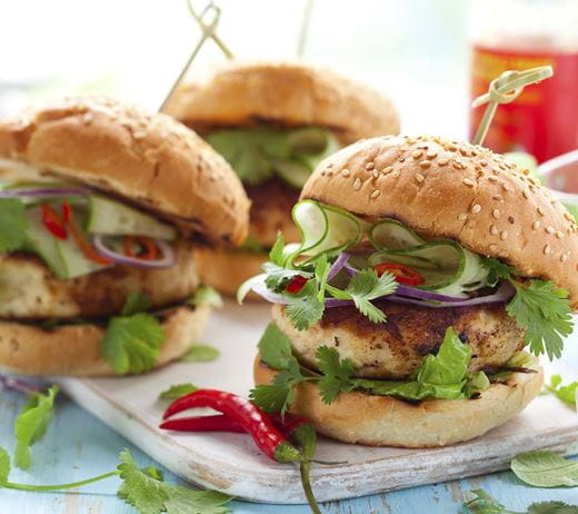 recipe image Burgers de dinde grillée à la thaï